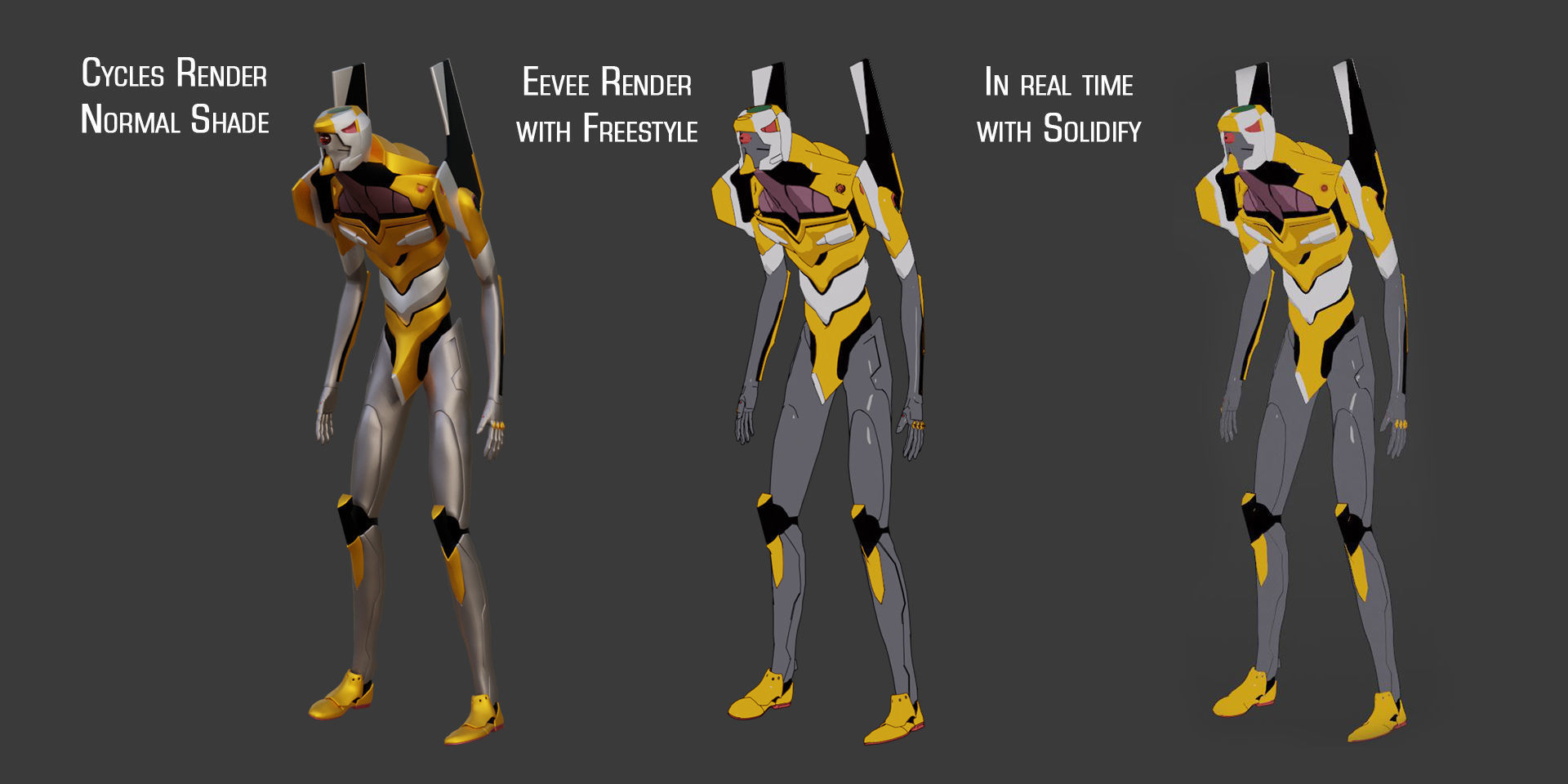 Rigged EVA 00 Unit Neon Genesis Evangelion Low-poly 3D model_4