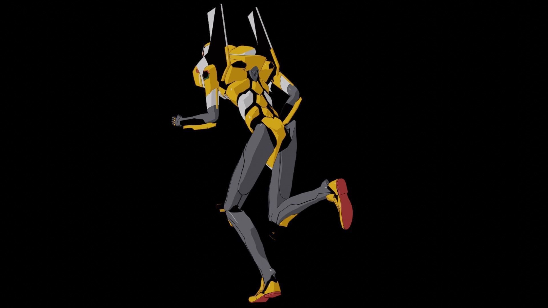 Rigged EVA 00 Unit Neon Genesis Evangelion Low-poly 3D model_41