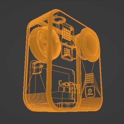 GoPro MAX Low-poly 3D model_7