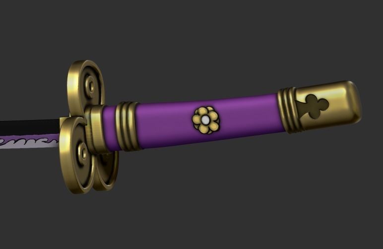 Roronoa Zoro swords 3D print model_8