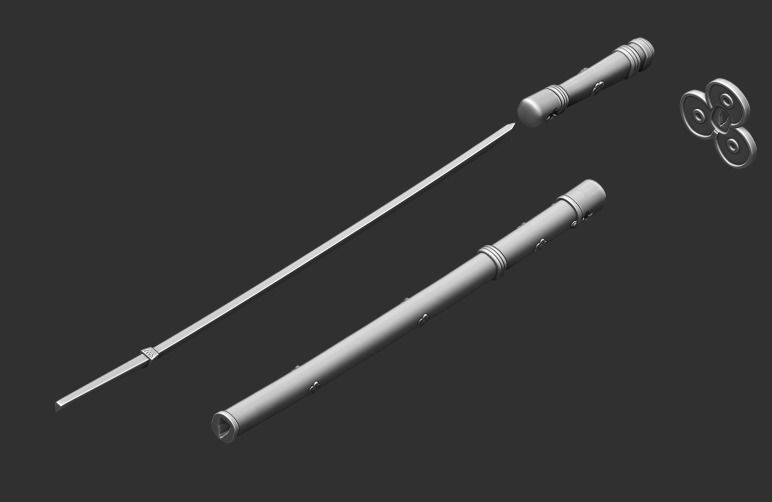 Roronoa Zoro swords 3D print model_11