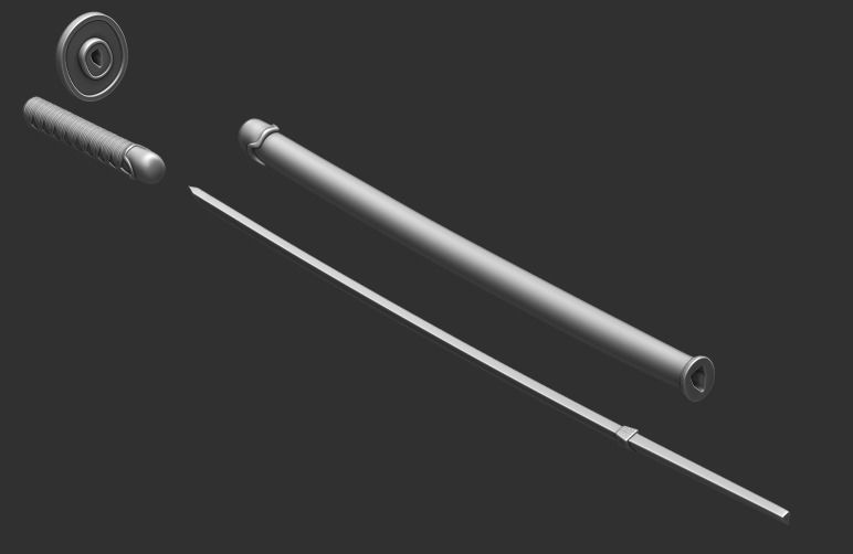 Roronoa Zoro swords 3D print model_23