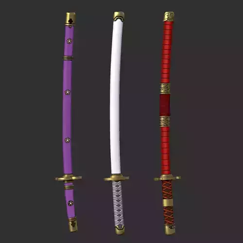 Roronoa Zoro swords 3D print model
