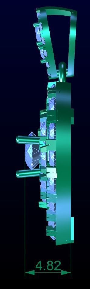 Women Heart Pendant 3D print model_4