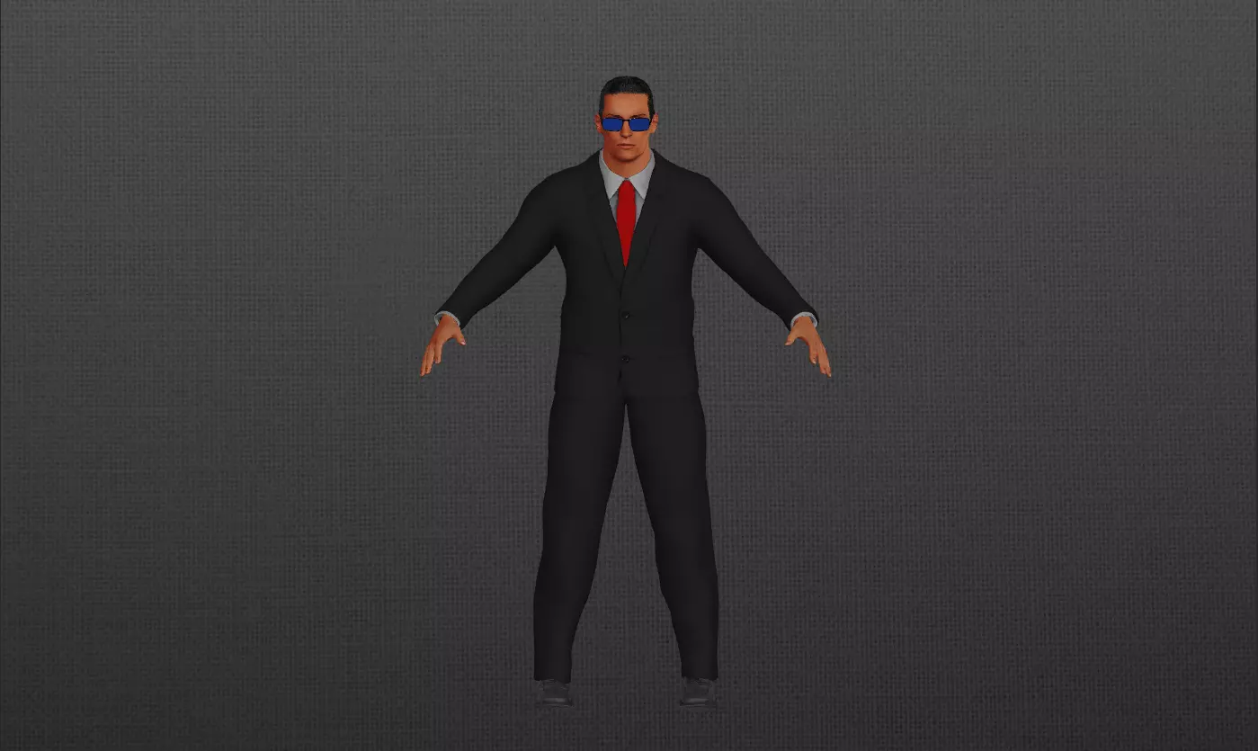 Body Guard 2 - Rigged Character 3D Model Low-poly Low-poly 3D model