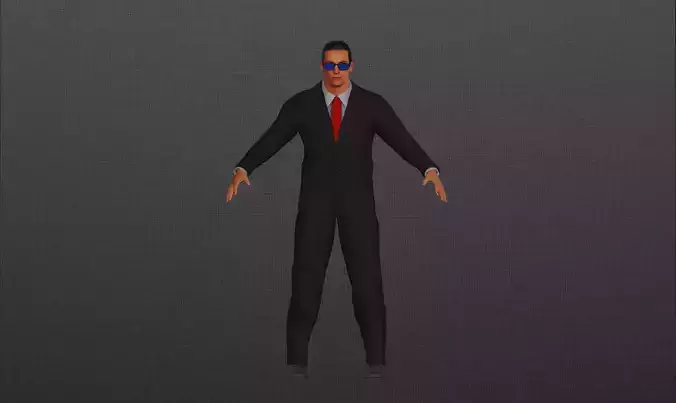 Body Guard 2 - Rigged Character 3D Model Low-poly Low-poly 3D model