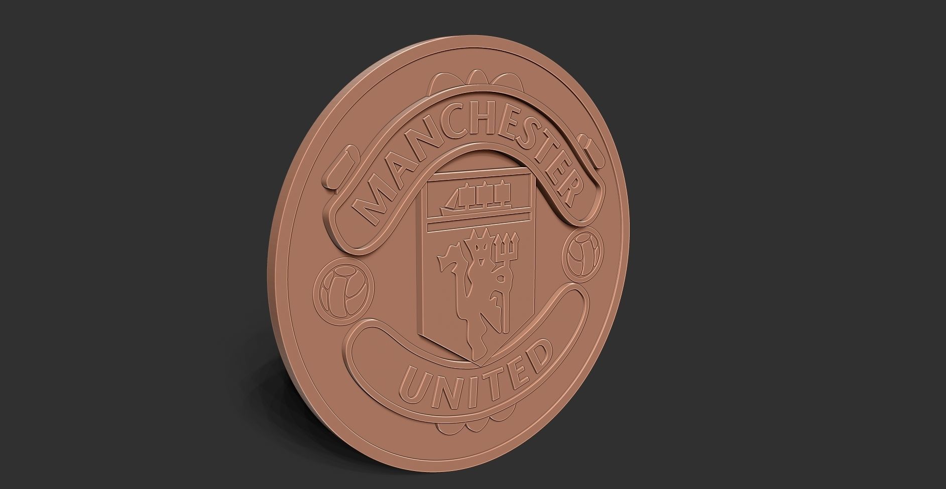 Manchester United logo 3D print model_6