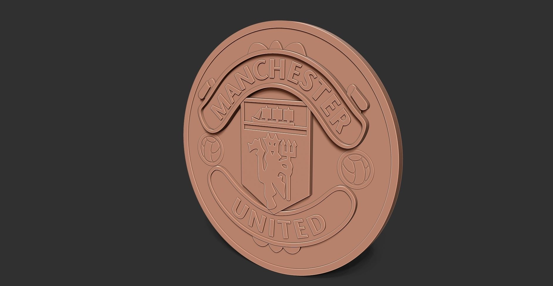 Manchester United logo 3D print model_14