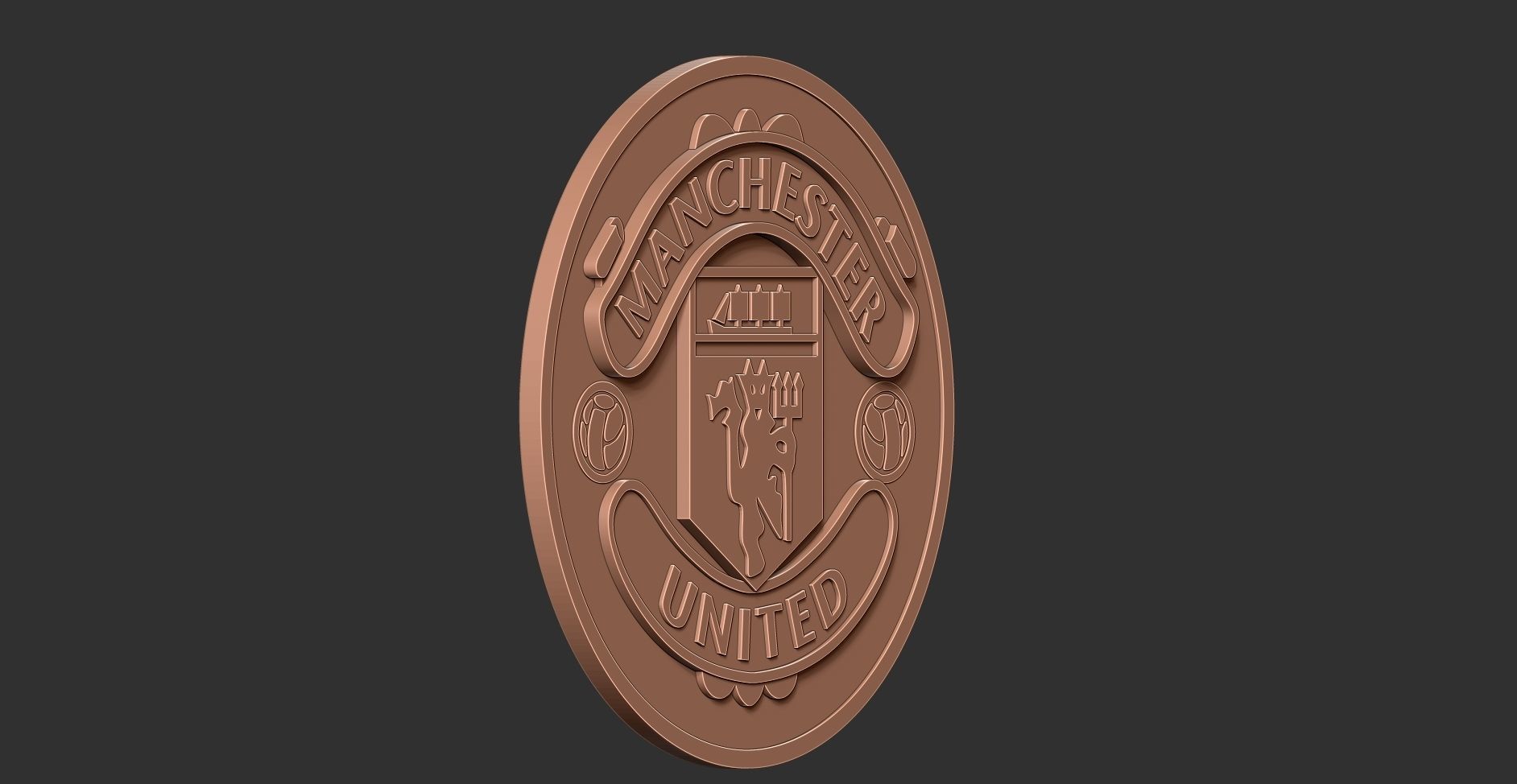 Manchester United logo 3D print model_9