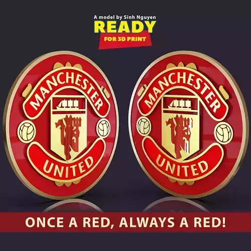 Manchester United logo 3D print model