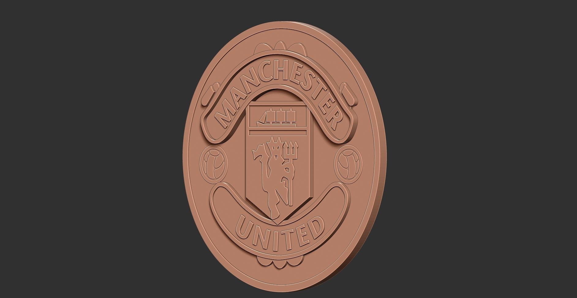Manchester United logo 3D print model_11