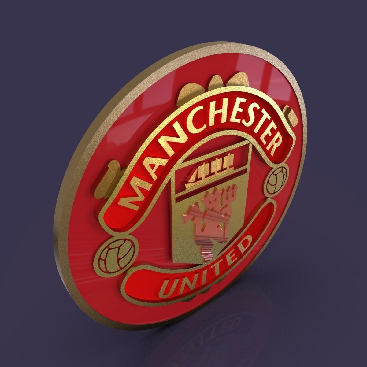 Manchester United logo 3D print model_8