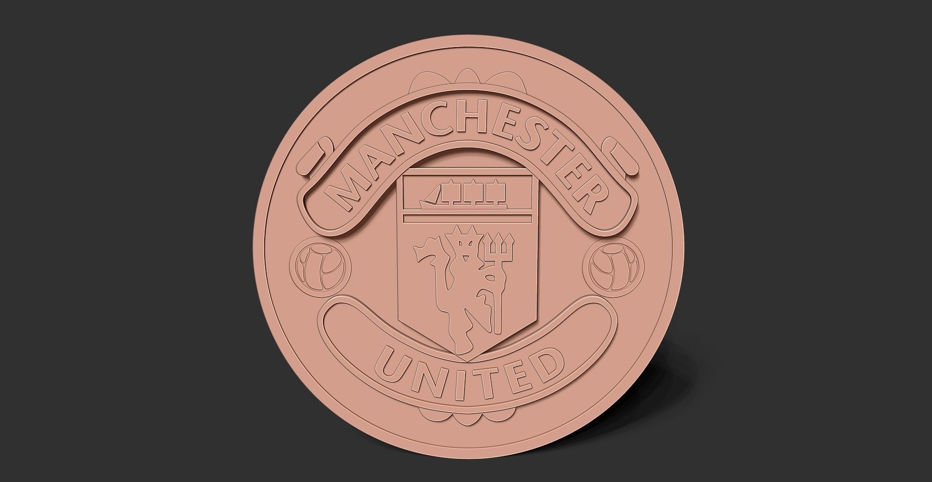 Manchester United logo 3D print model_13
