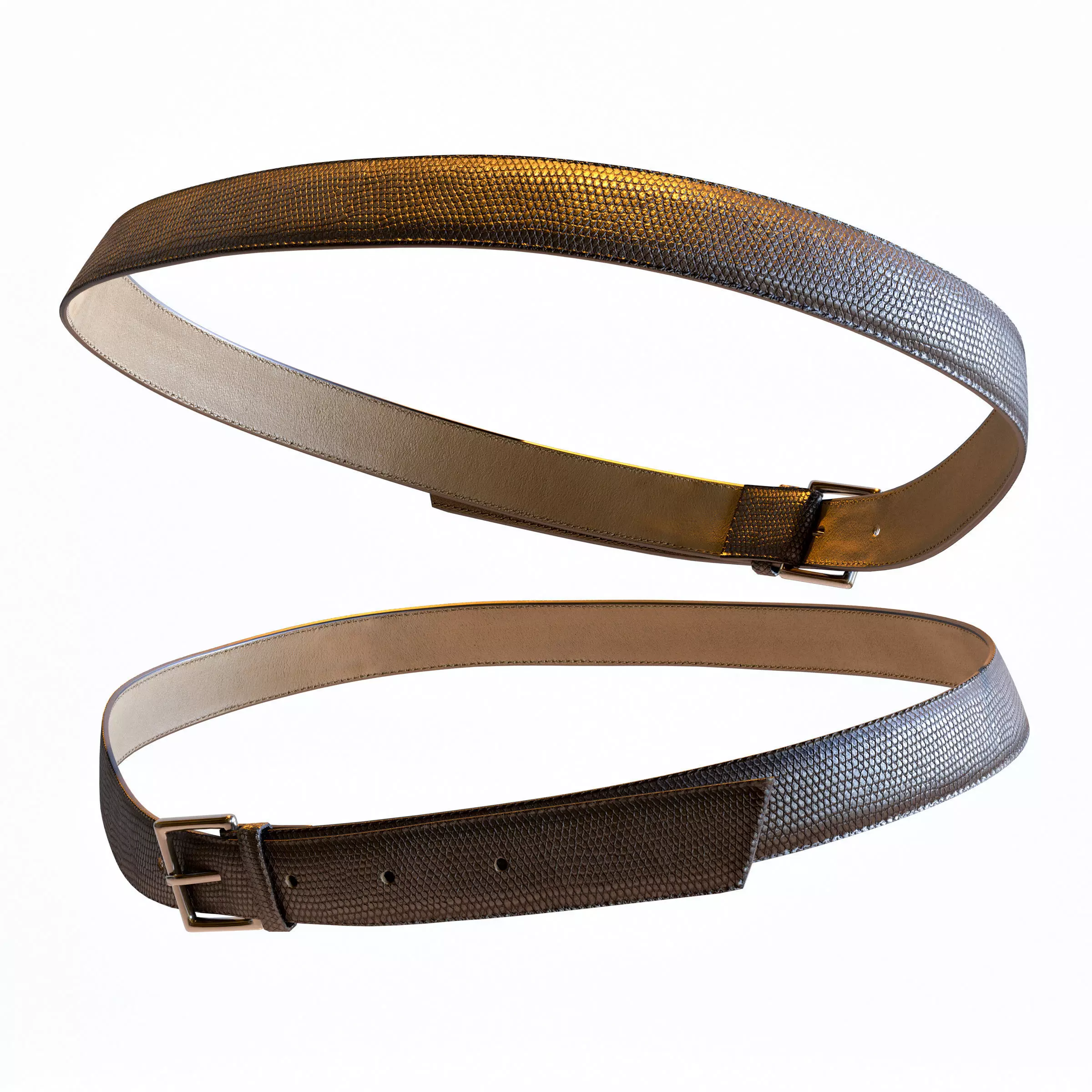 Leather Belt Low-poly 3D model