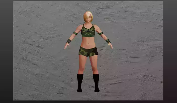 Lizzy - Rigged Character 3D Model Low-poly
