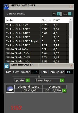 Custom golden patterned ring with brilliants 2 versions 3D print model_5