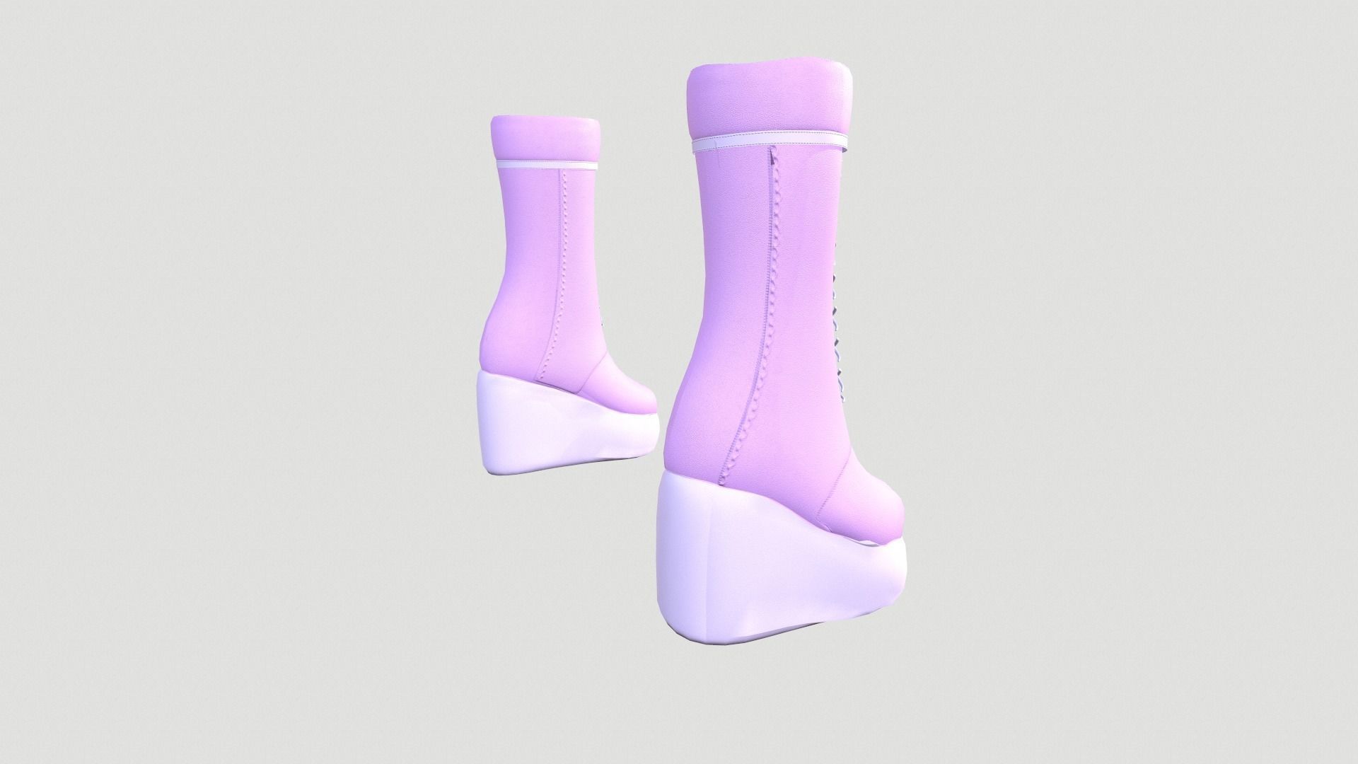Shoe collection Low-poly 3D model_9