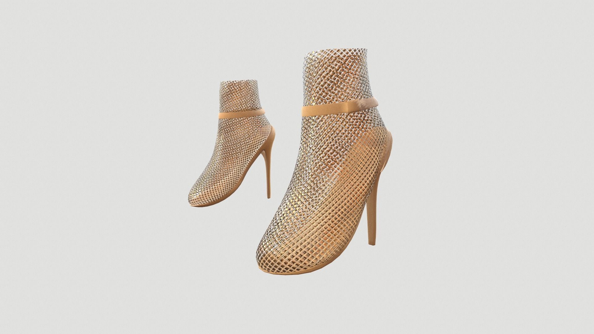 Shoe collection Low-poly 3D model_6