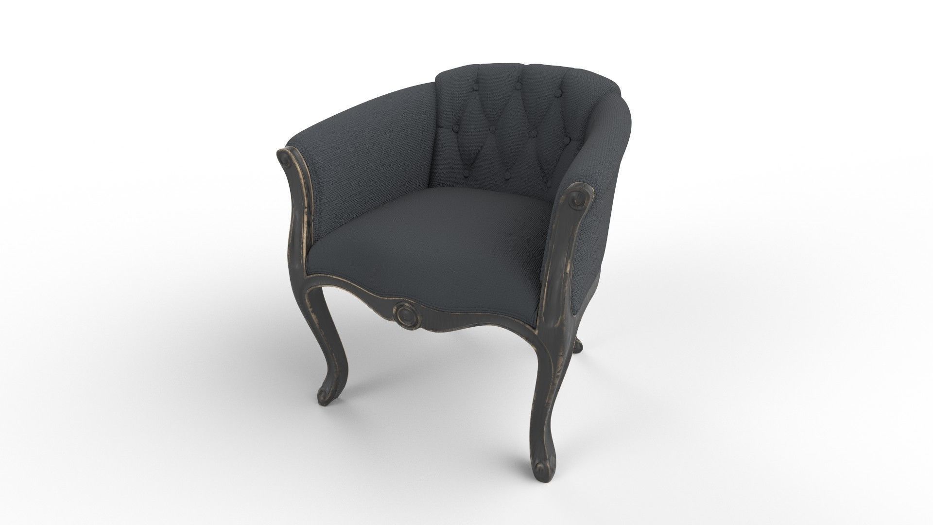Wooden and leather chair 3D Model Collection_11