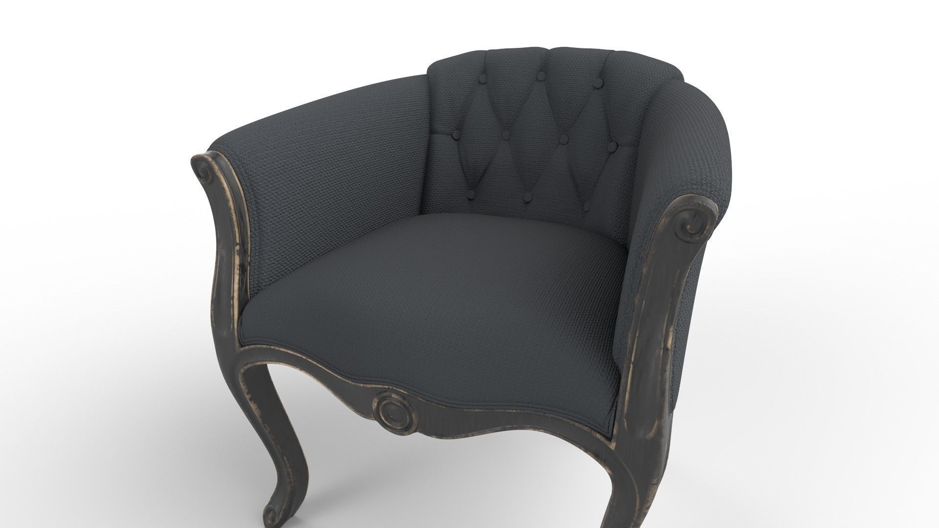 Wooden and leather chair 3D Model Collection_14