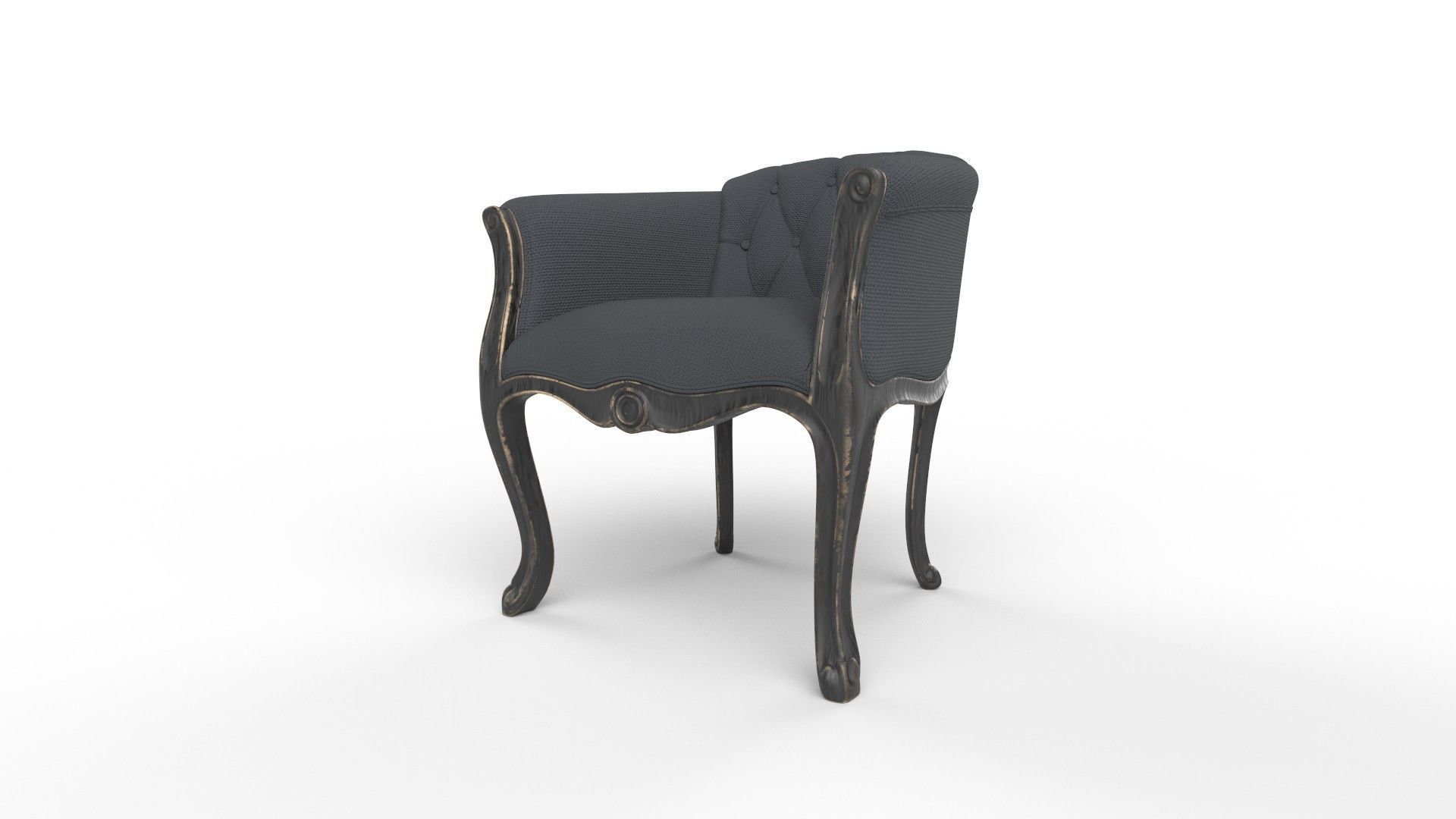 Wooden and leather chair 3D Model Collection_12