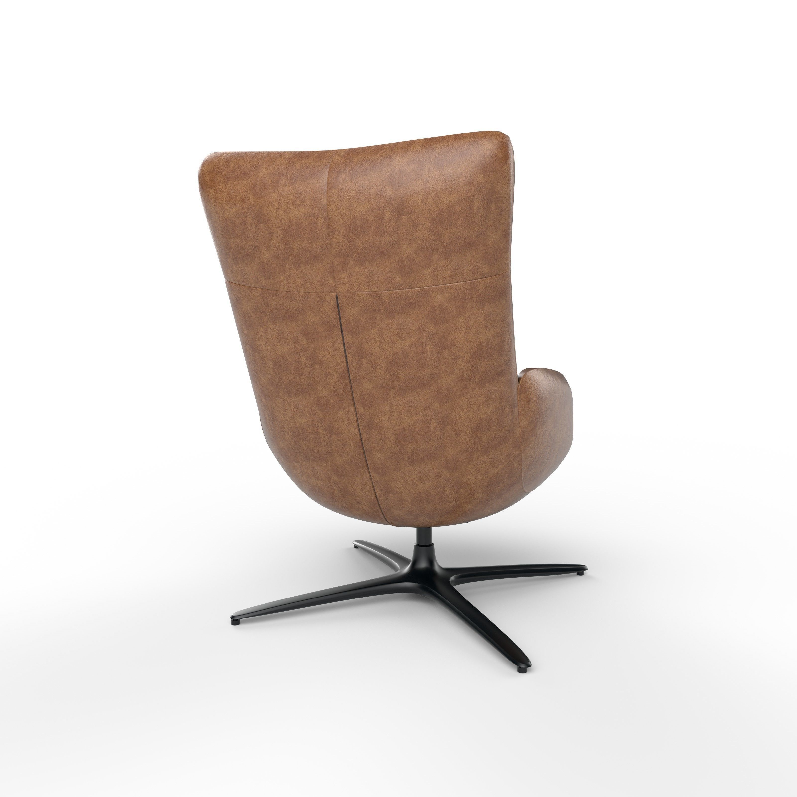 Wooden and leather chair 3D Model Collection_10