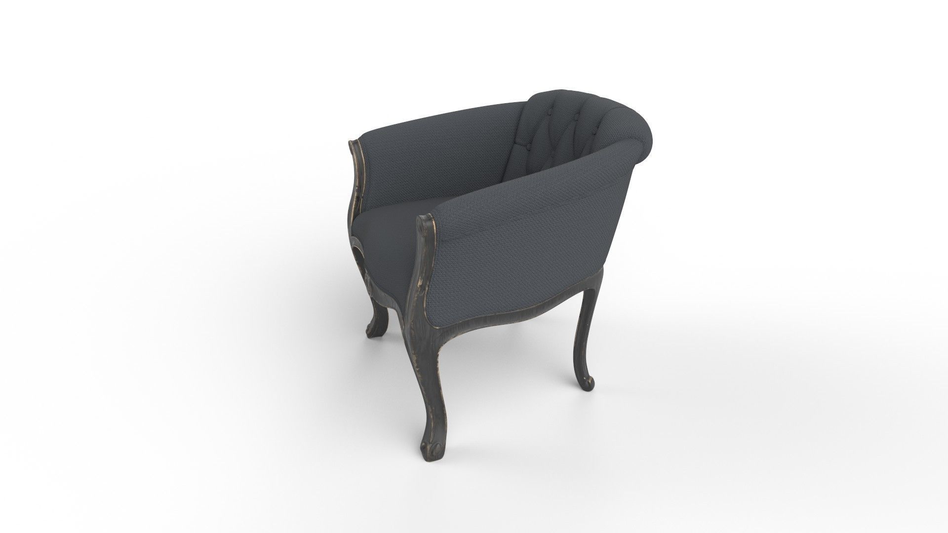 Wooden and leather chair 3D Model Collection_15