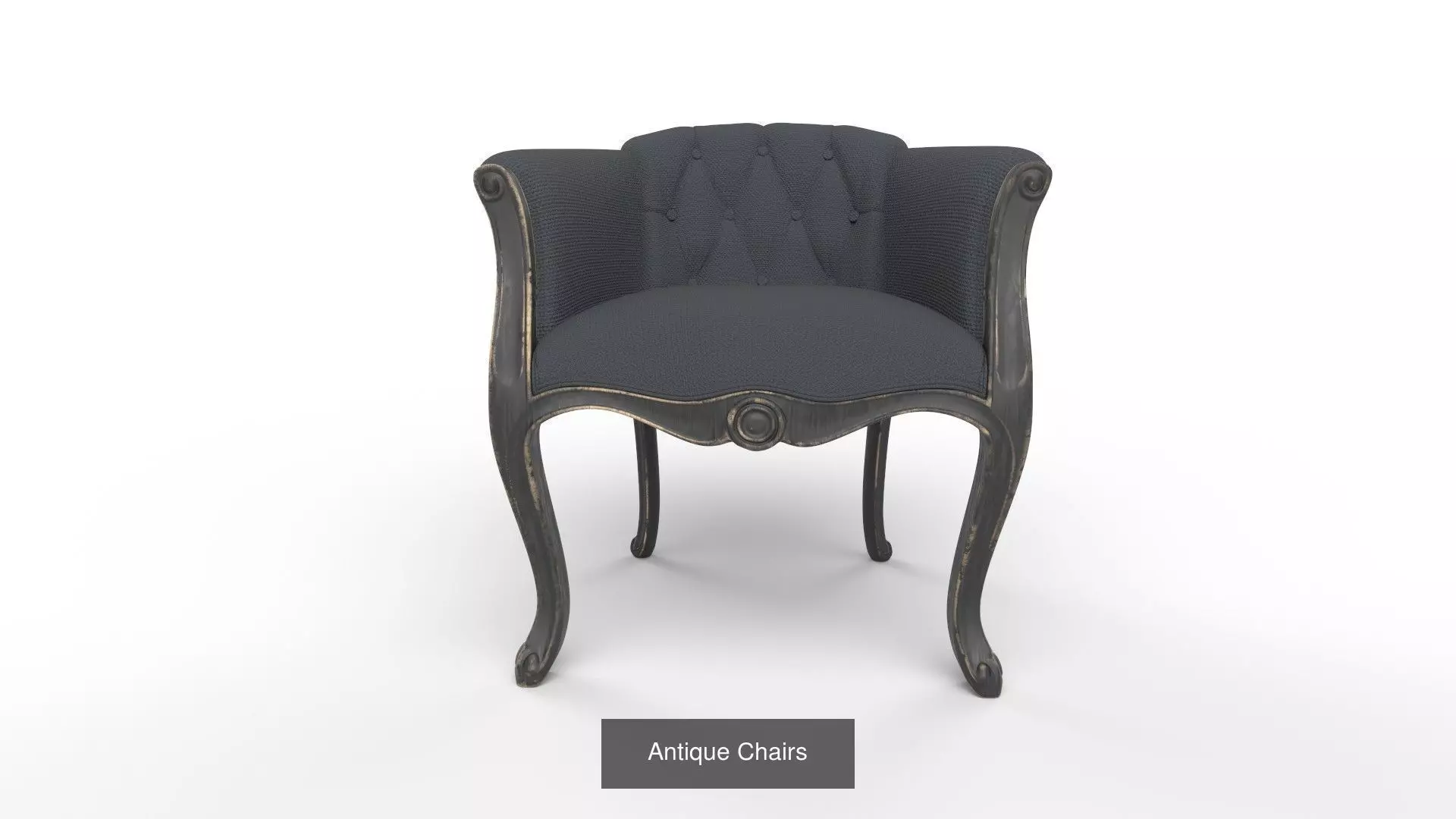 Wooden and leather chair 3D Model Collection_0