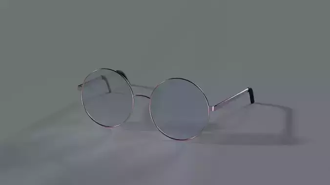 Rose Gold Glasses Low-poly 3D model