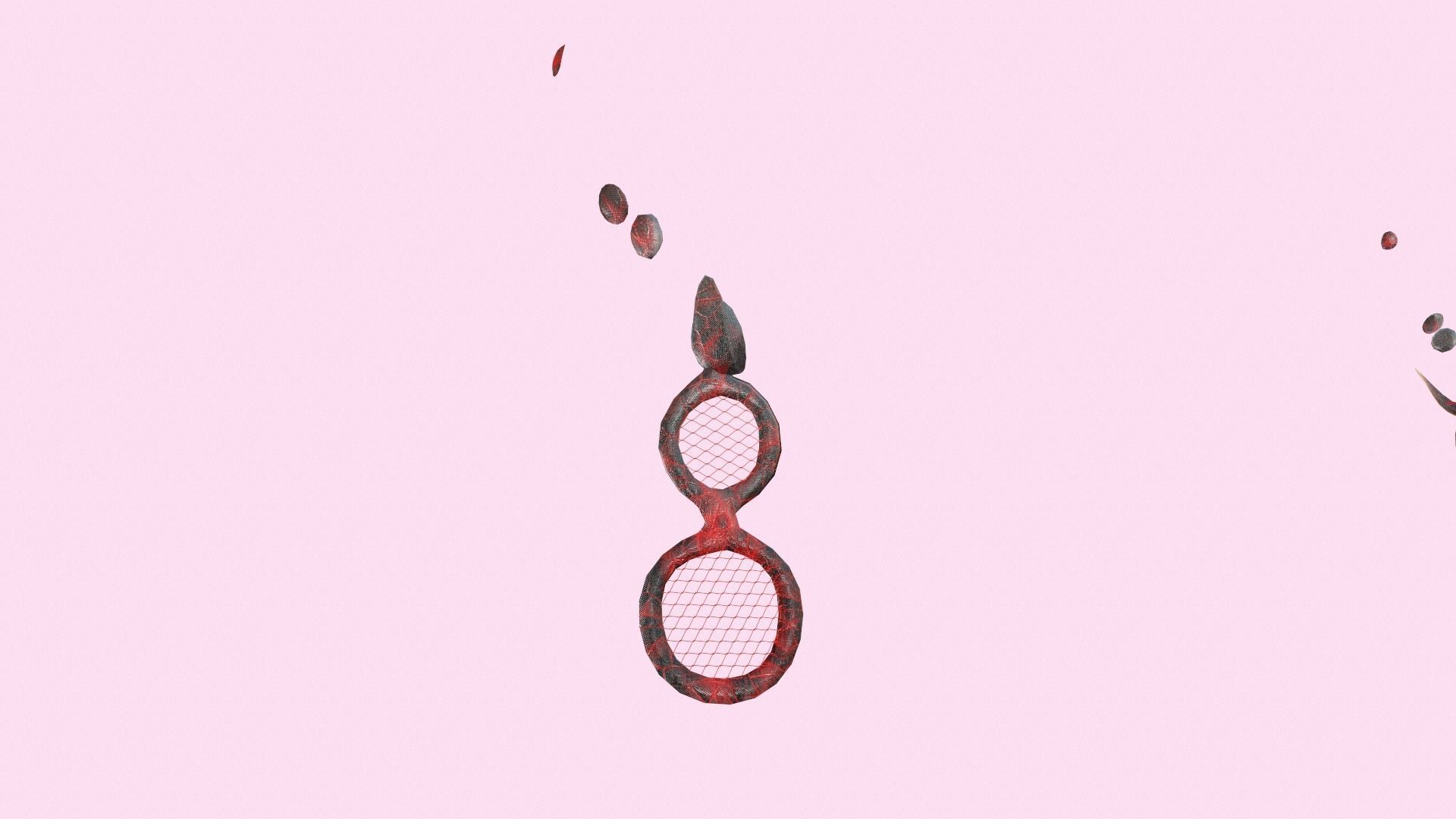 Jewelry collection headband with pearls Low-poly 3D model_10