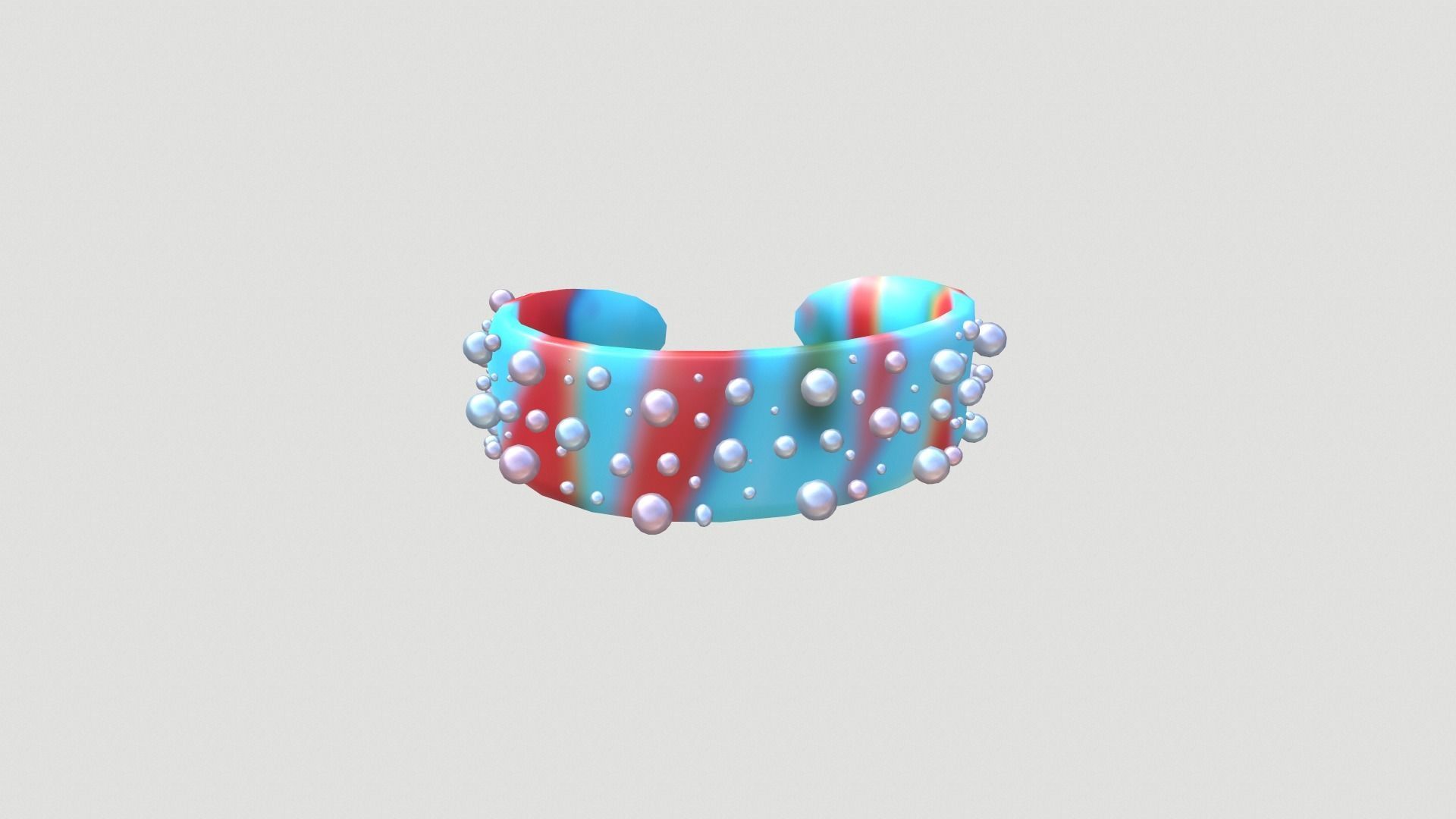 Jewelry collection headband with pearls Low-poly 3D model_8