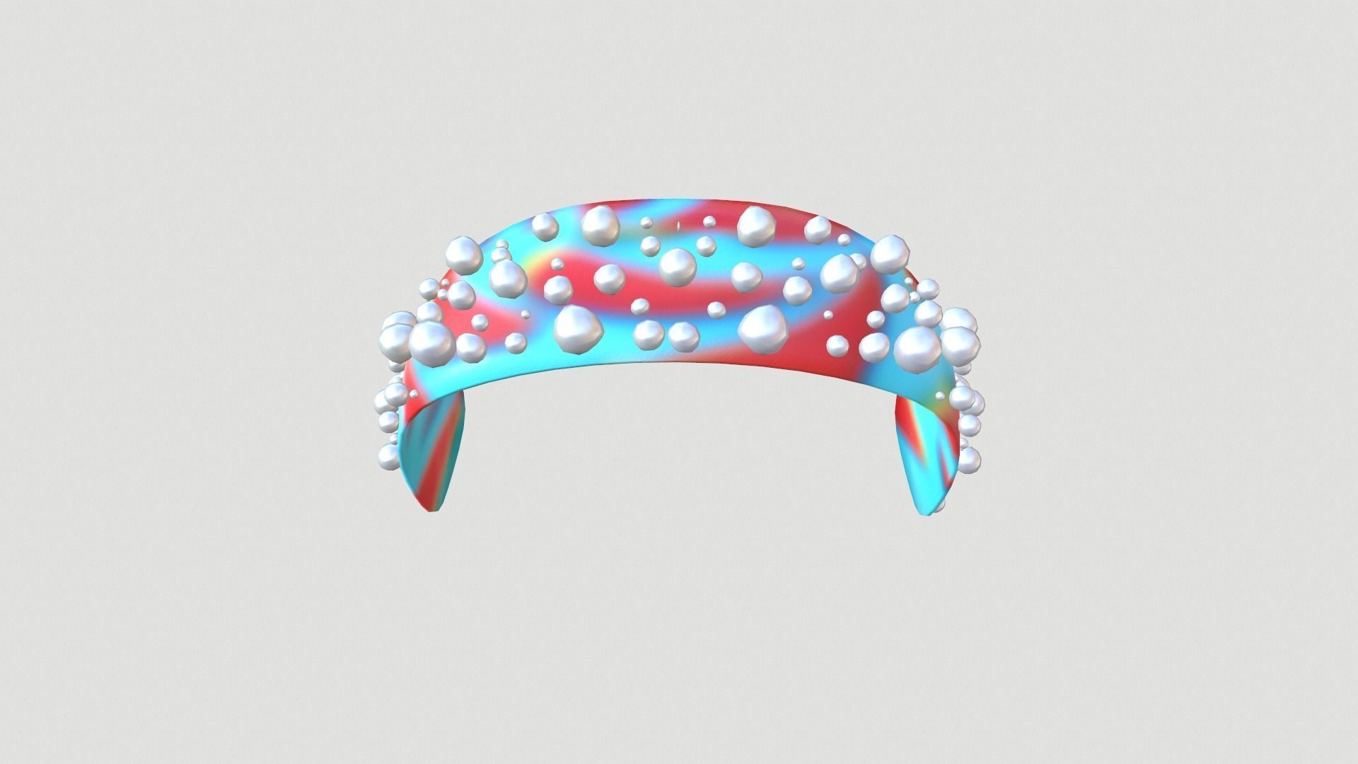 Jewelry collection headband with pearls Low-poly 3D model_7