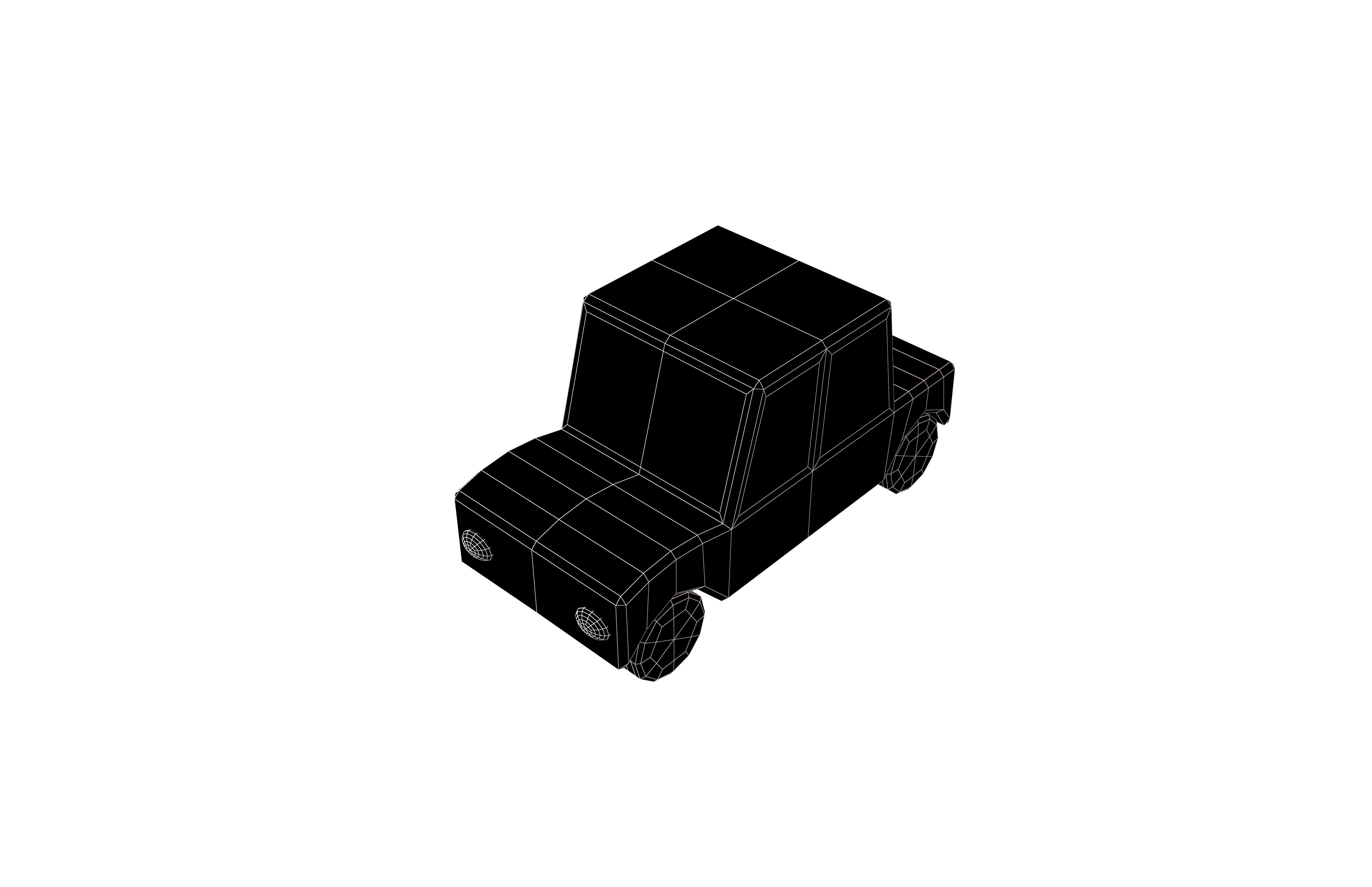 Cartoon Car v1 001 Low-poly 3D model_5