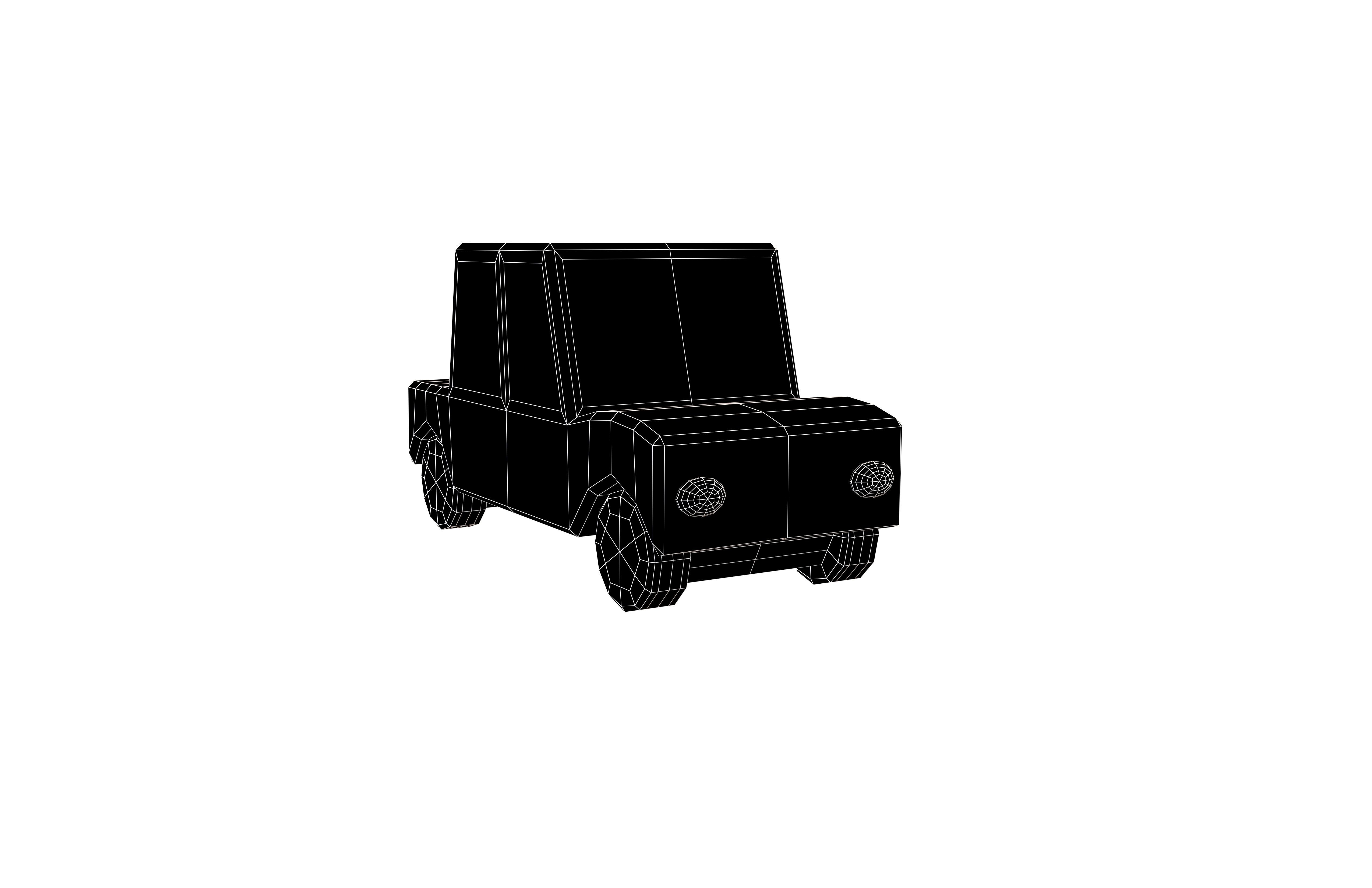 Cartoon Car v1 001 Low-poly 3D model_7