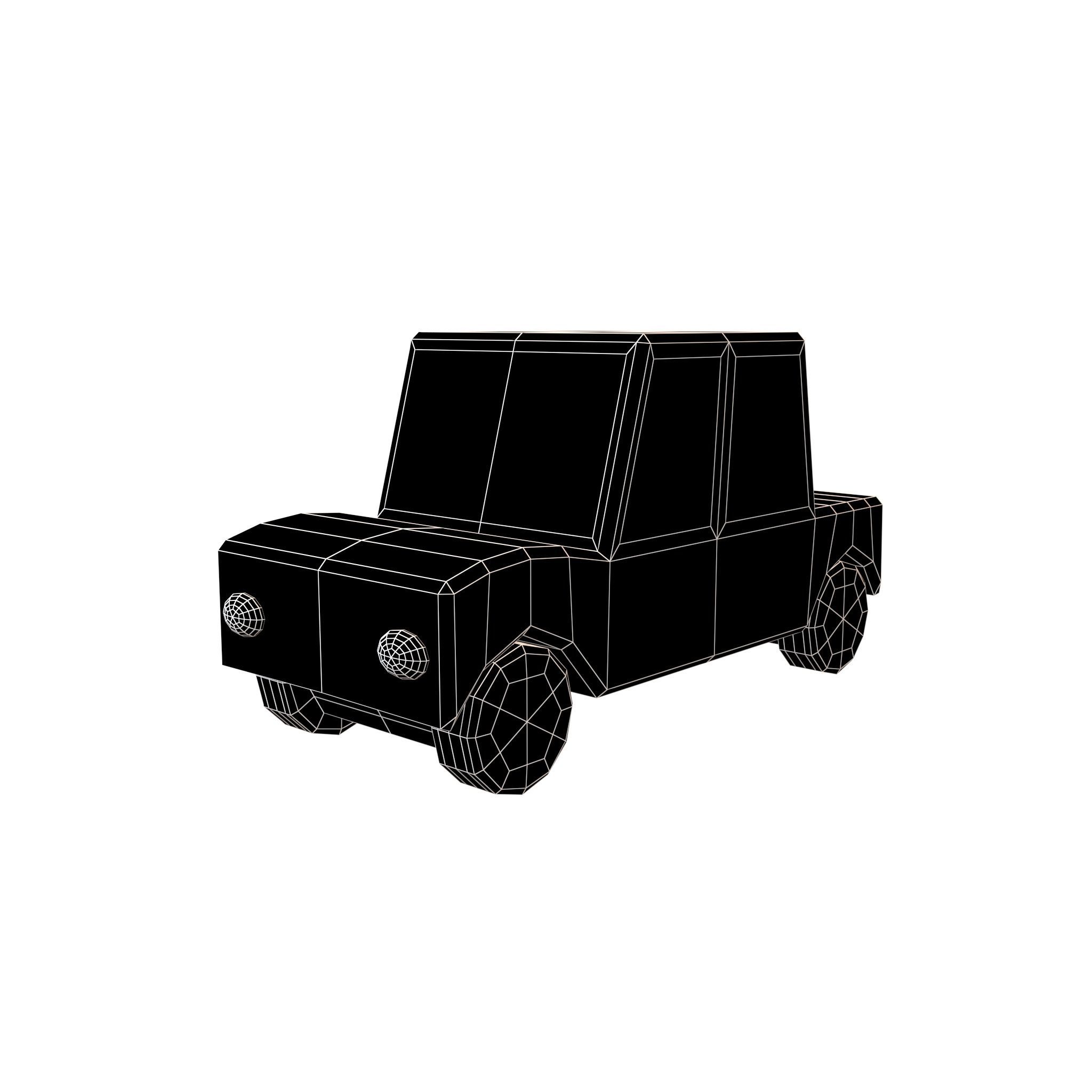 Cartoon Car v1 002 Low-poly 3D model_4