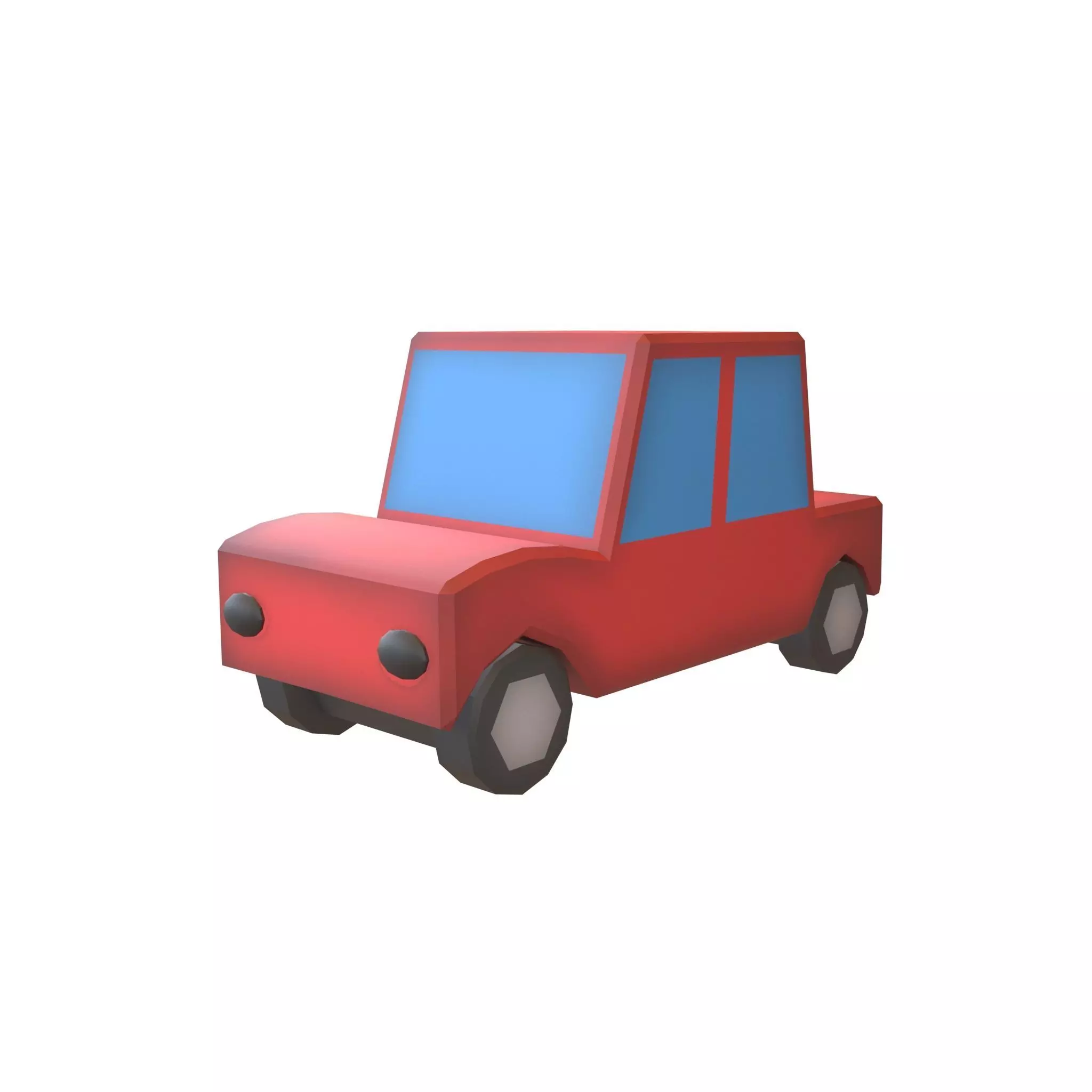 Cartoon Car v1 002 Low-poly 3D model_0