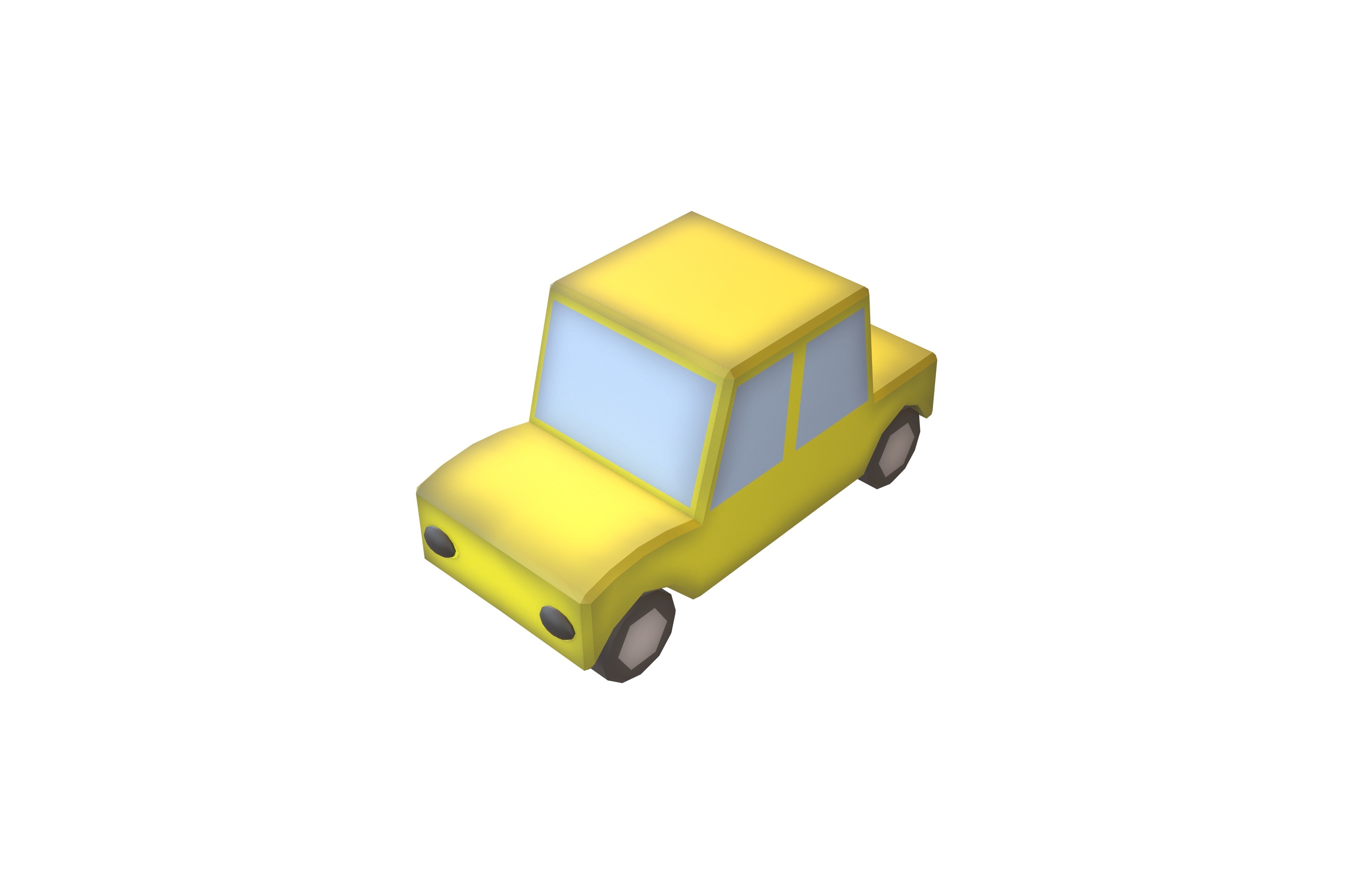 Cartoon Car v1 003 Low-poly 3D model_2