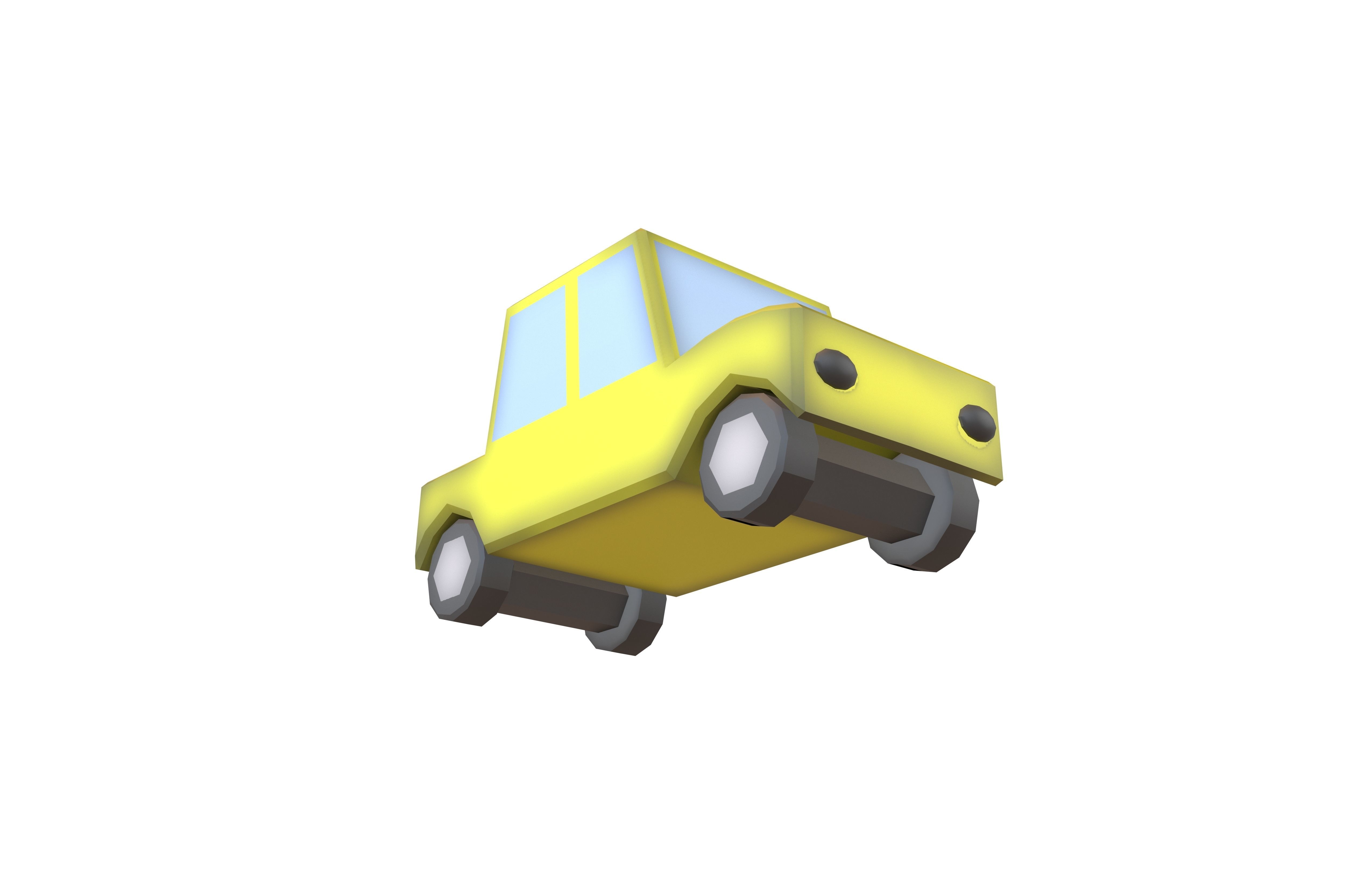 Cartoon Car v1 003 Low-poly 3D model_3