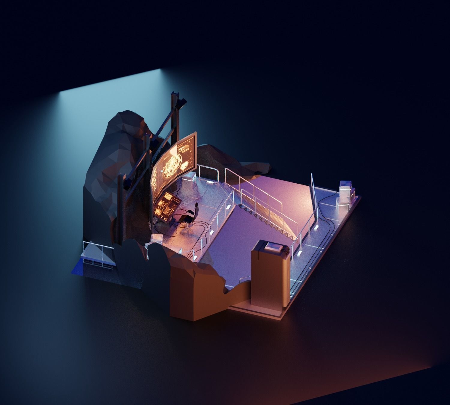 Cartoon Batcave 3D model_16