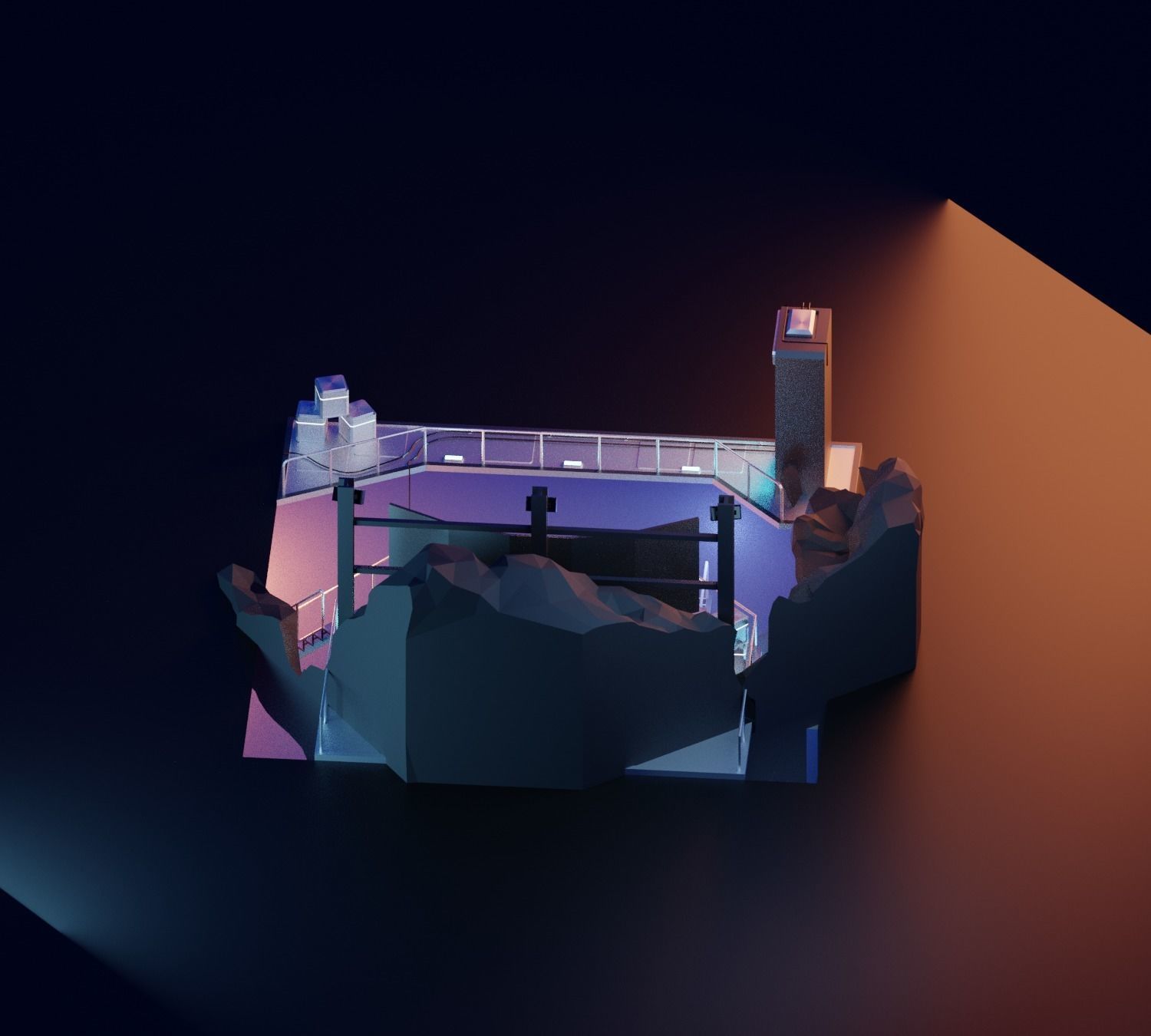 Cartoon Batcave 3D model_20