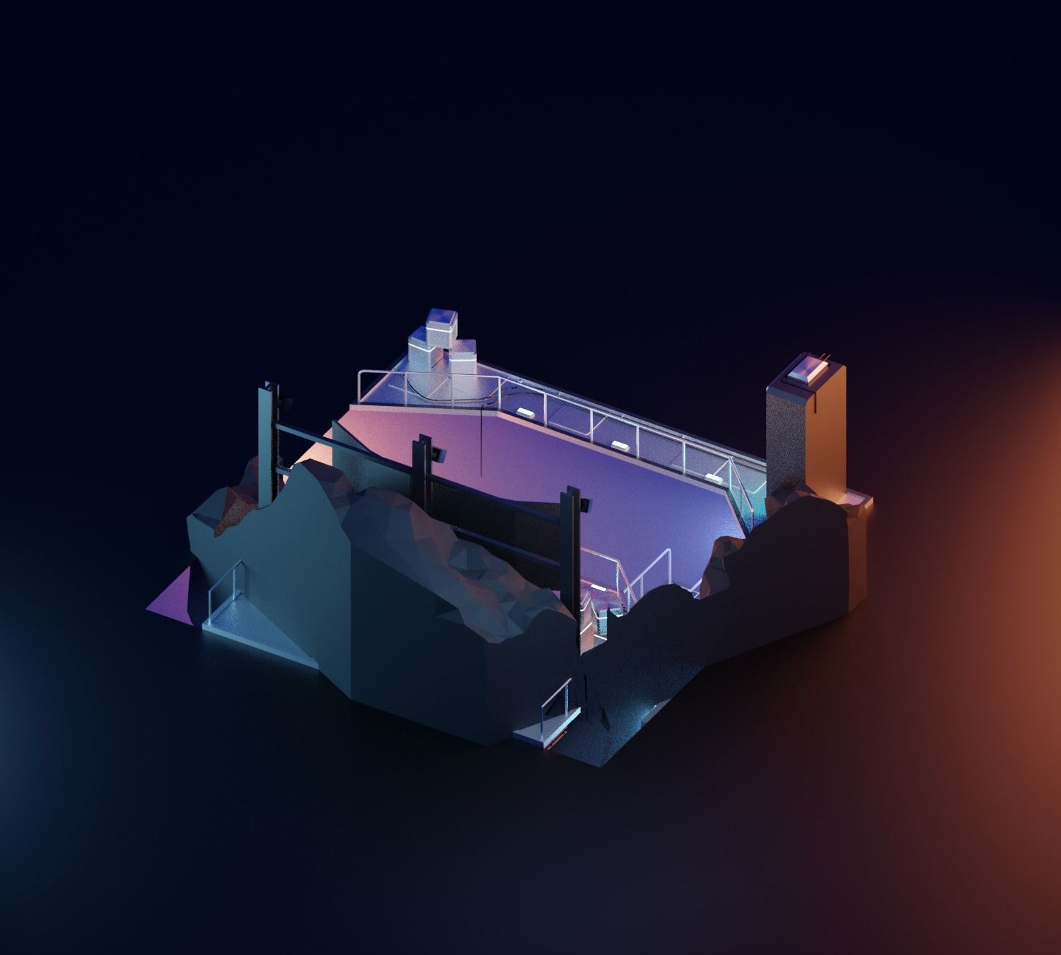 Cartoon Batcave 3D model_19