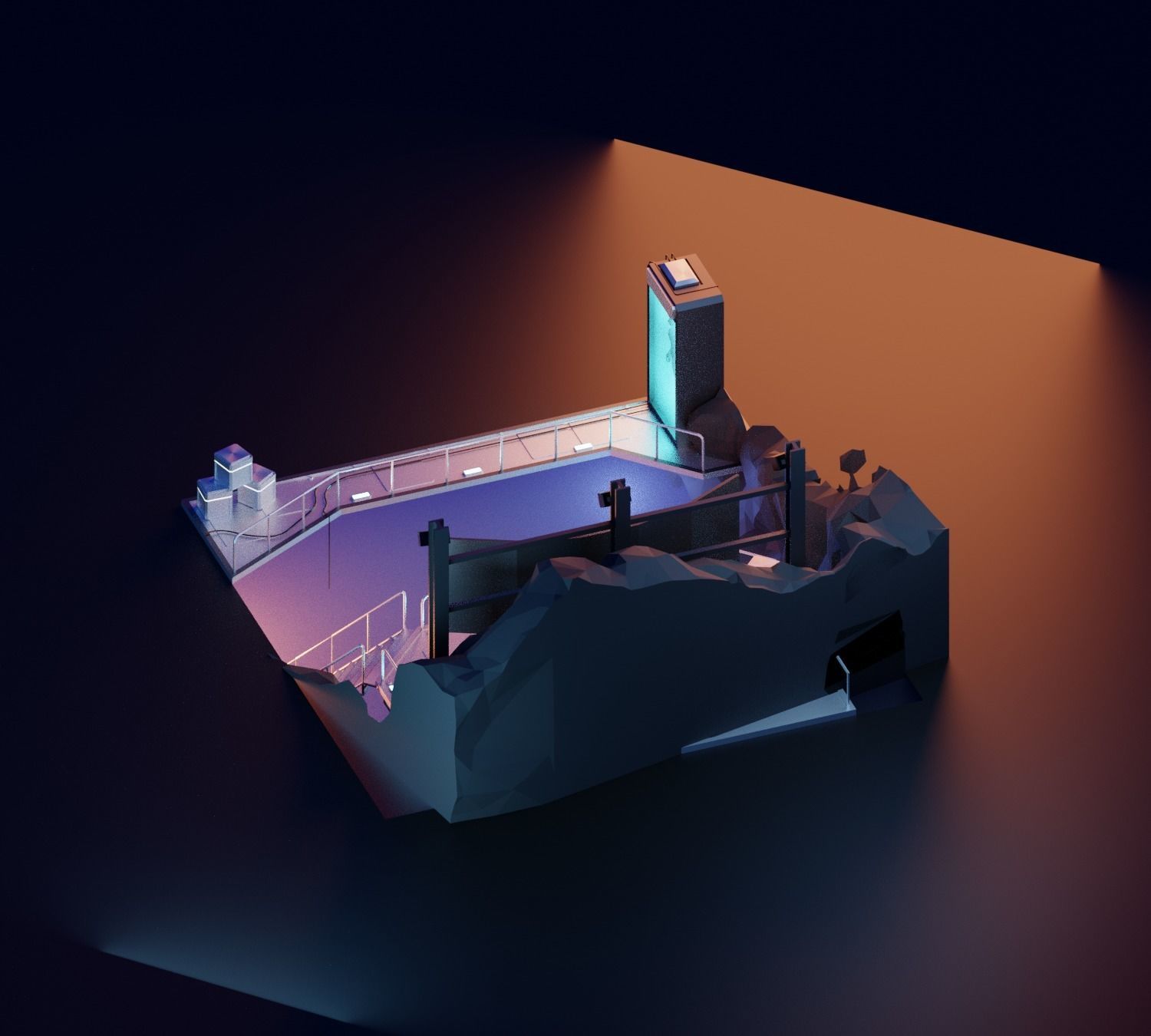 Cartoon Batcave 3D model_21