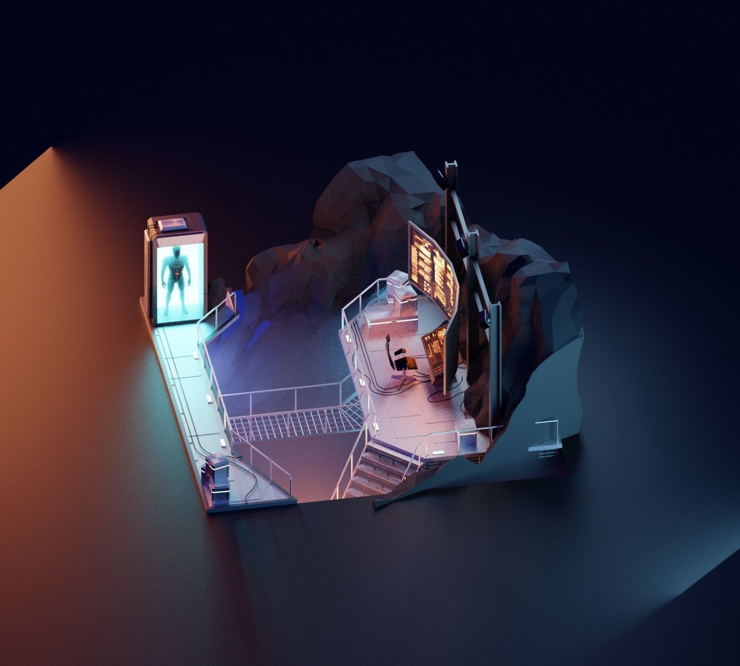 Cartoon Batcave 3D model_25