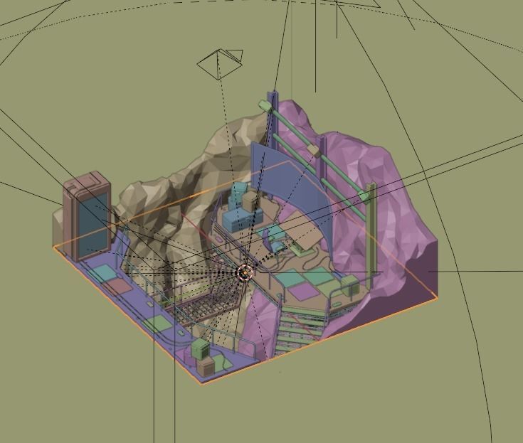 Cartoon Batcave 3D model_29