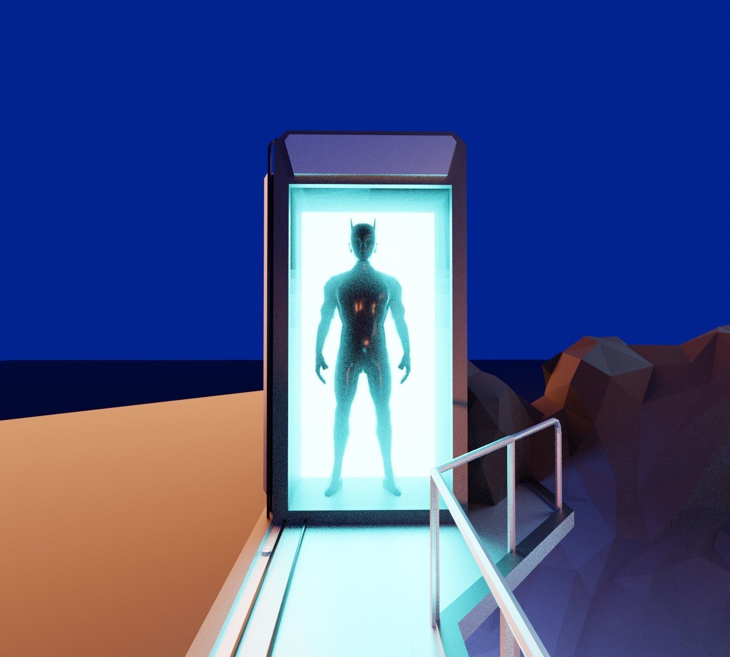 Cartoon Batcave 3D model_5