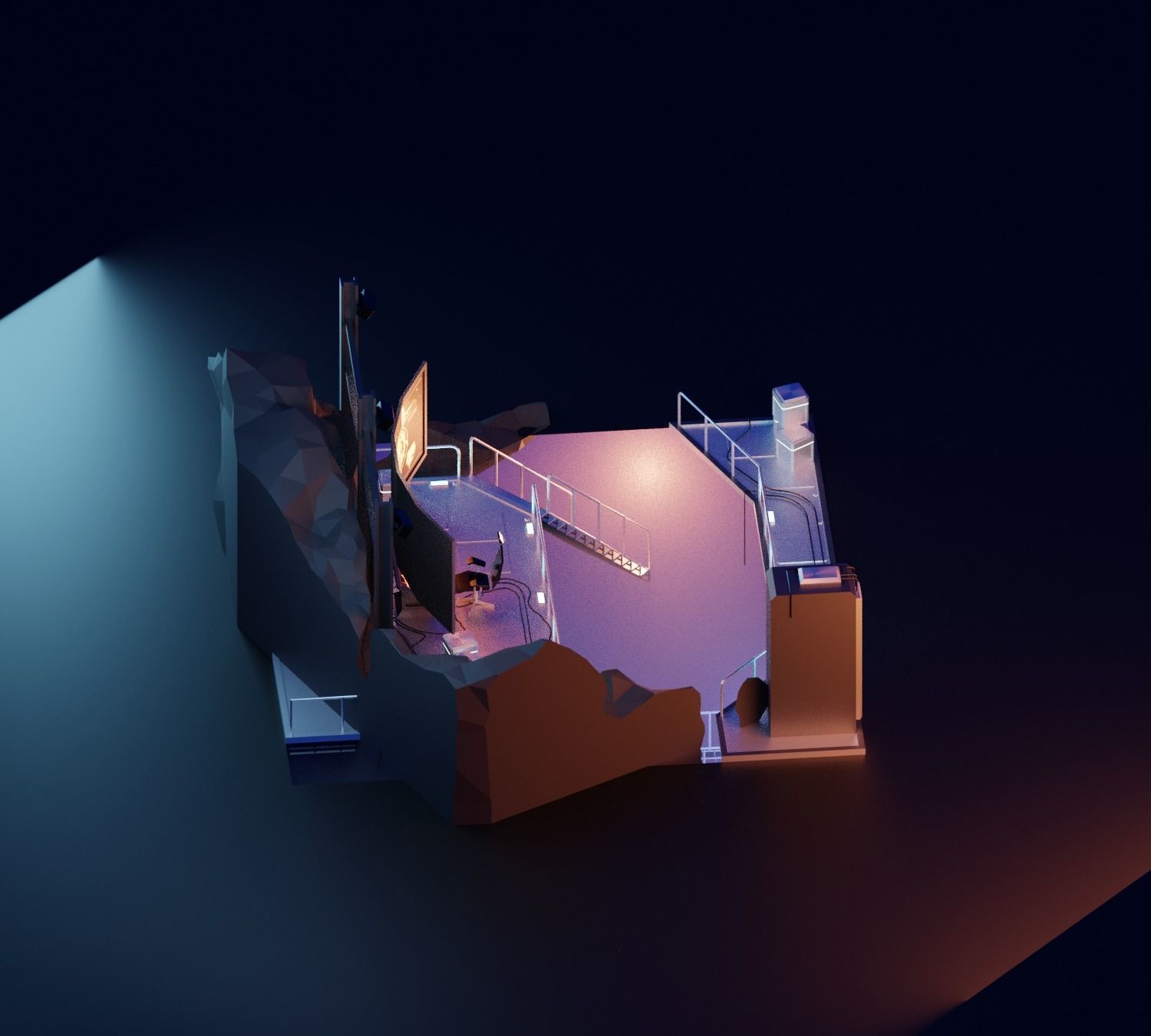 Cartoon Batcave 3D model_17