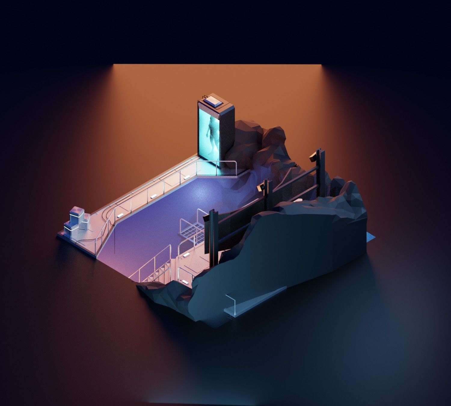 Cartoon Batcave 3D model_22