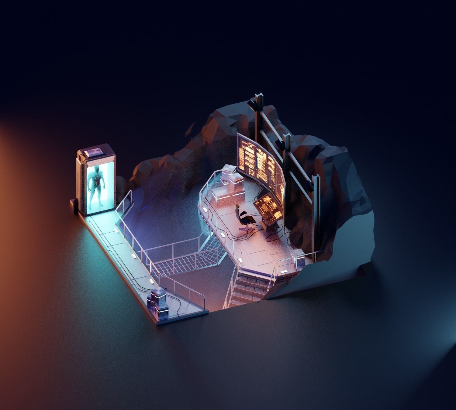 Cartoon Batcave 3D model_26