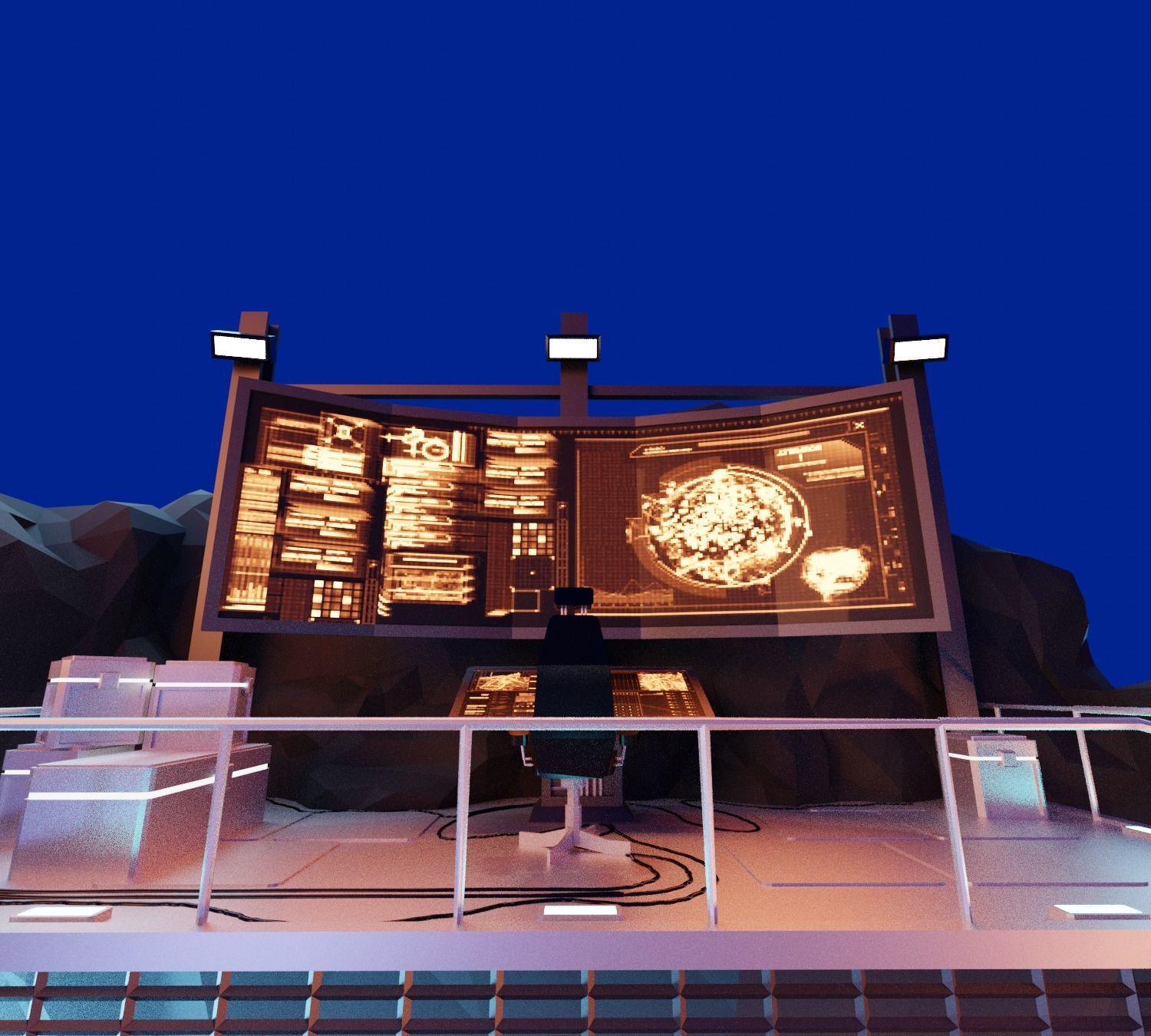 Cartoon Batcave 3D model_3