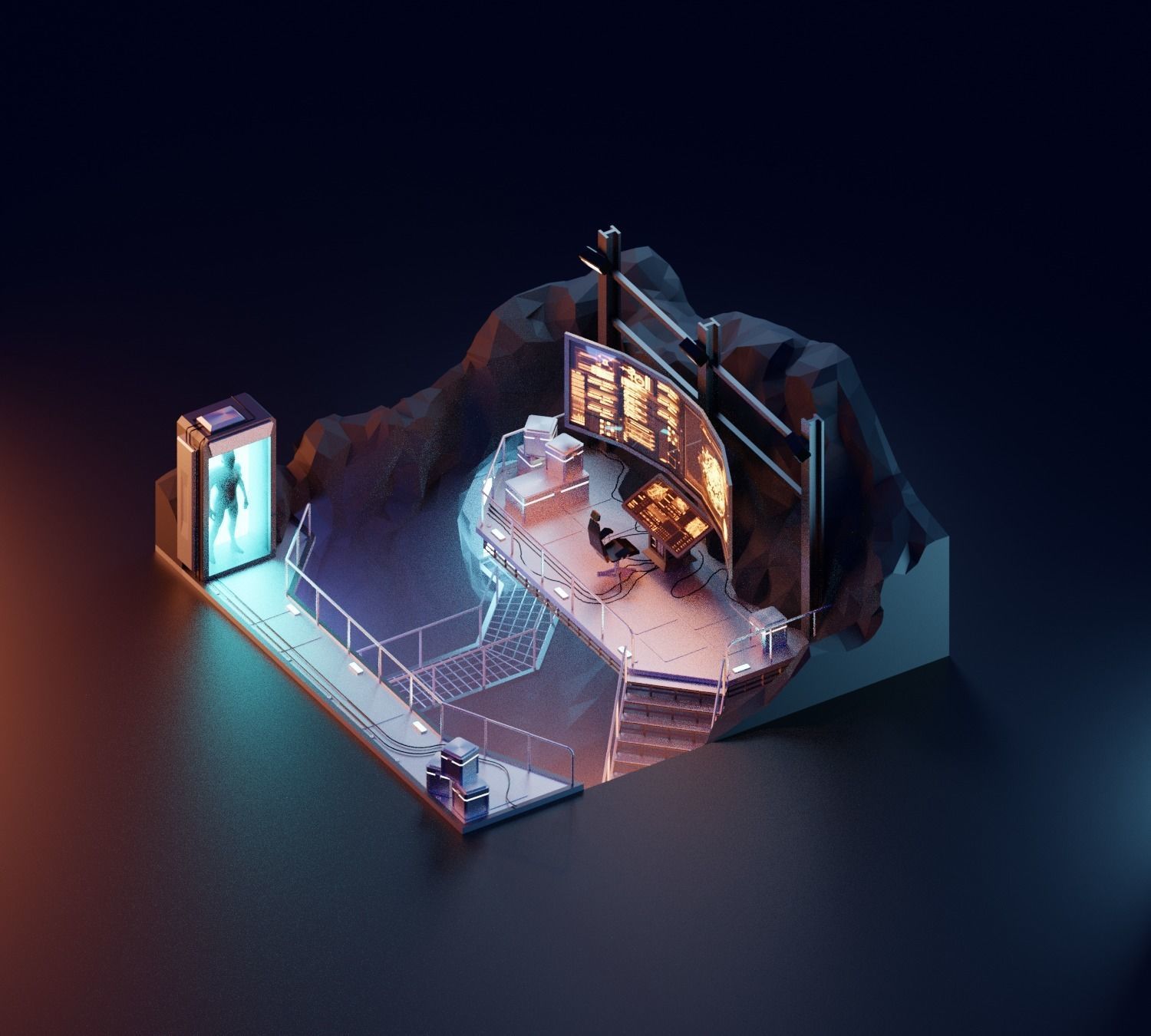 Cartoon Batcave 3D model_28